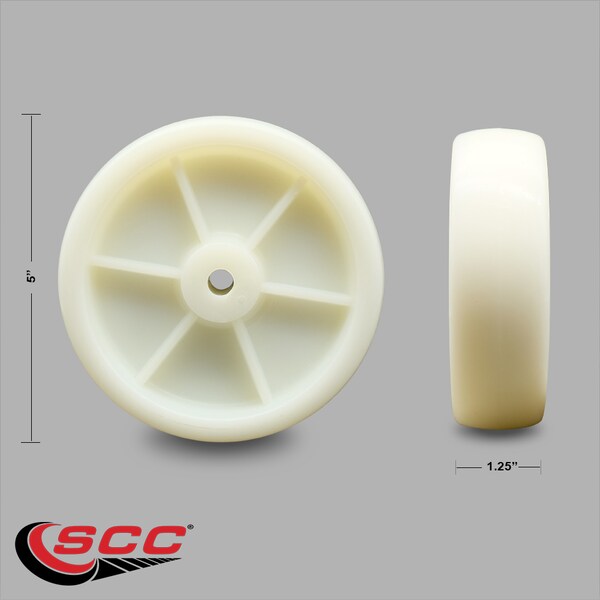 SCC - 5 Nylon Wheel Only - 3/8 Bore - 500 Lbs Capacity